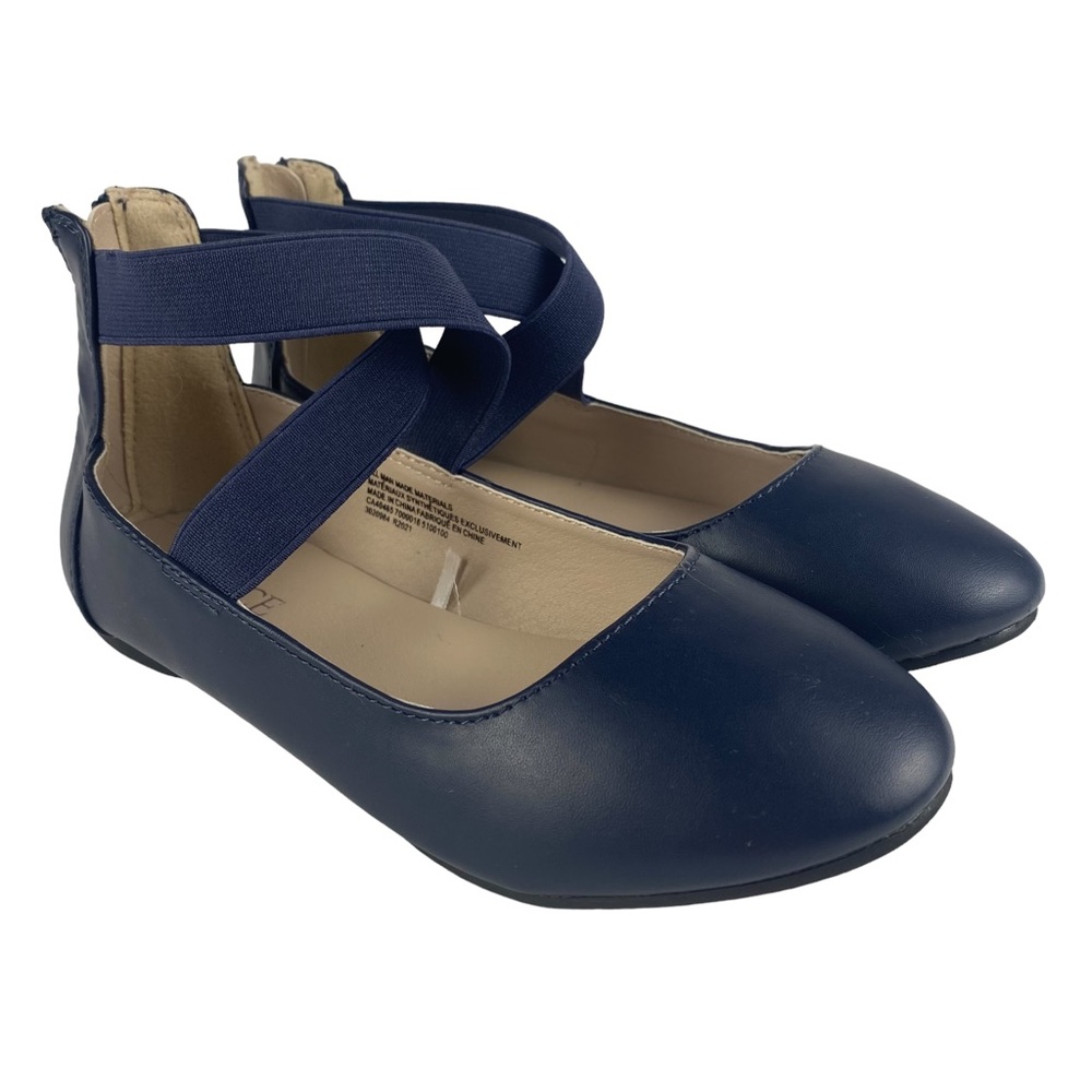 Children's Place Girl's Wrap Ballet Flats in Navy - Size 2